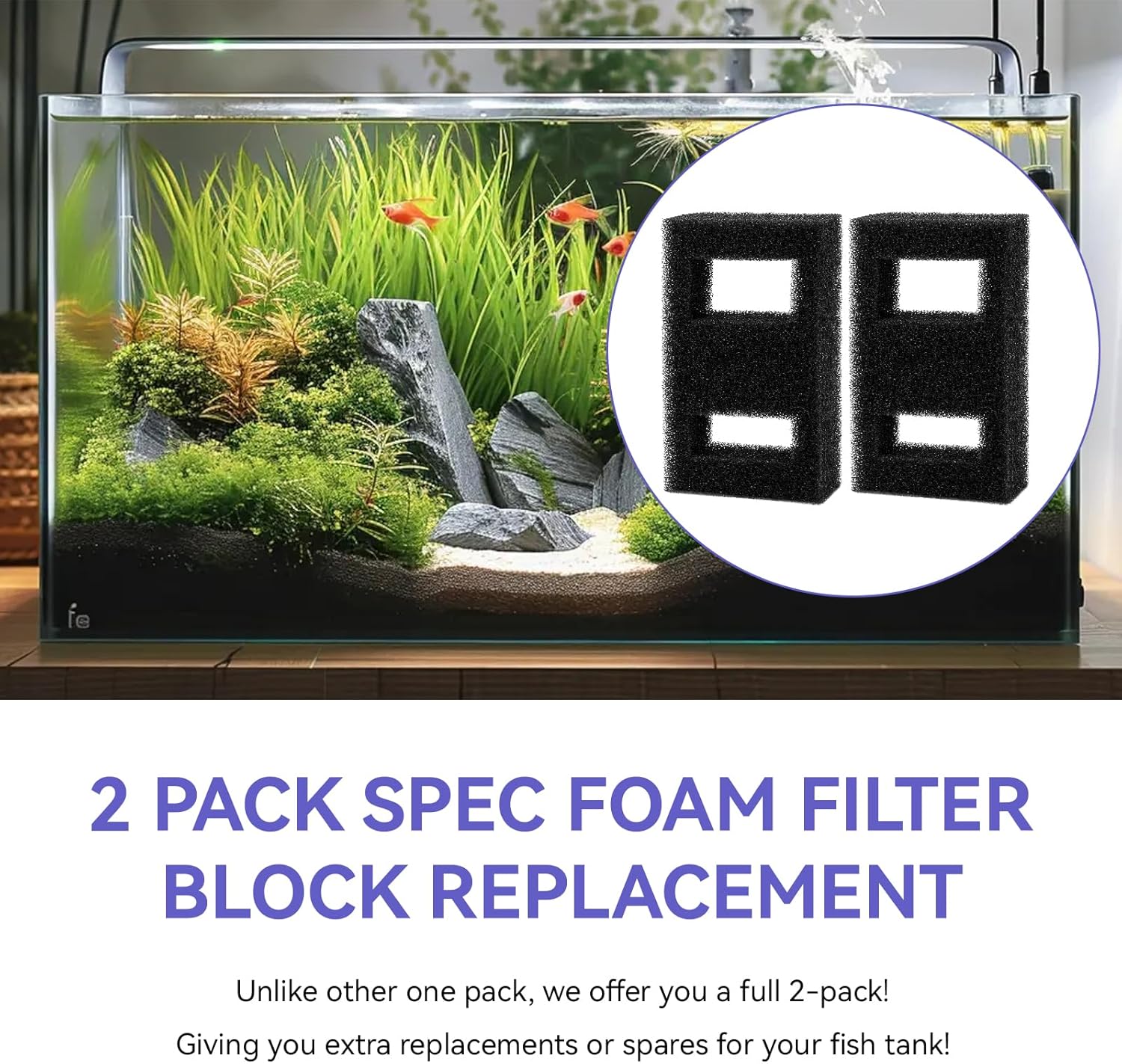 Compatible Foam Filter Block F - огляд і ціна Fluval Aquarium Spec