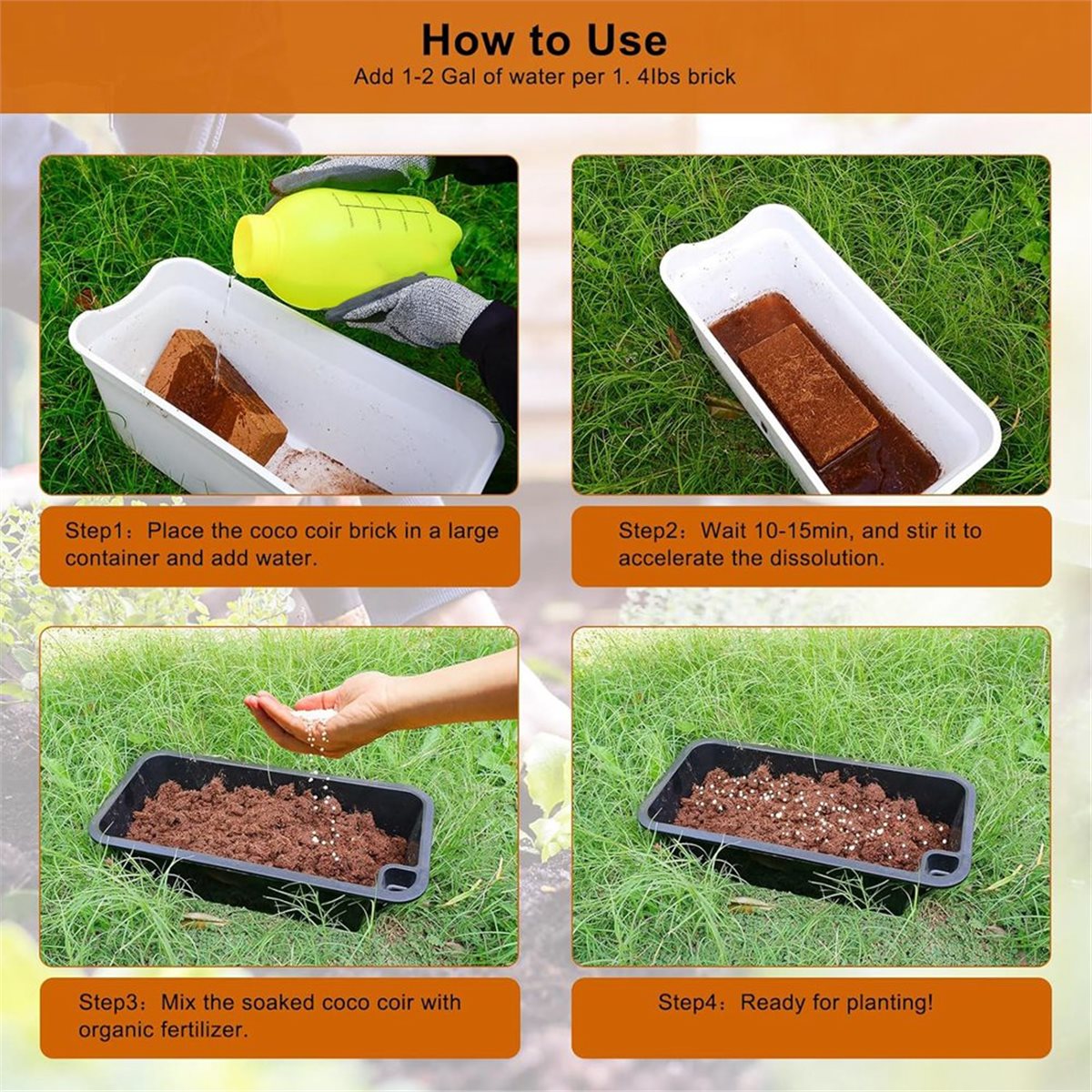 HITL 3 Pack Bricks, for Plants - огляд і ціна Substrate Coconut Fiber