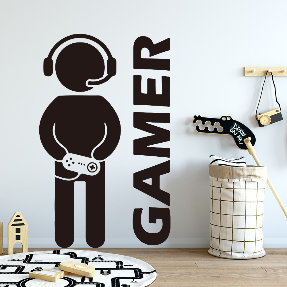 1pc Gamer Wall Art Decal For K - огляд і ціна Glass Door Hinge